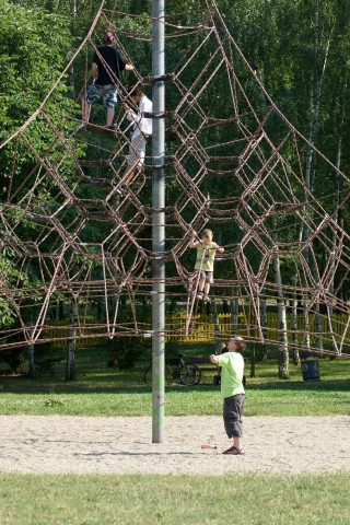 Tobík s tatínkem na provazové hvězdě