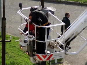 Detail montérů kamery
