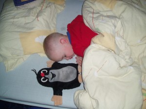Tobík s Milerem spinkají Radosti mateřství se nikdy plně neprojeví, dokud nejsou všechny děti v posteli:)
